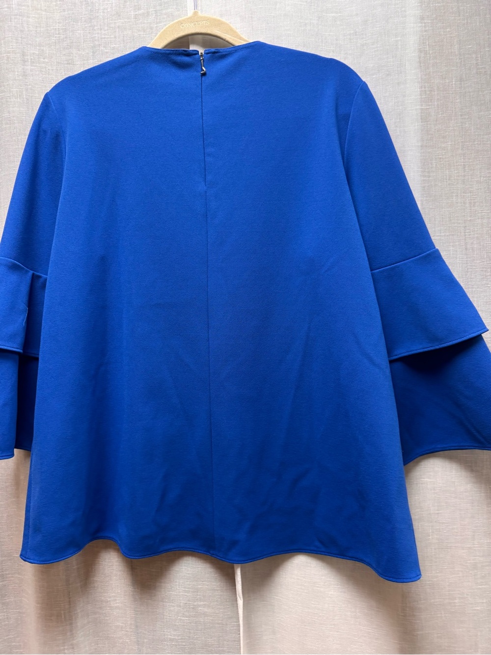 Tibi Royal Blue Ruffle Sleeve Tunic - Picture 3 of 3